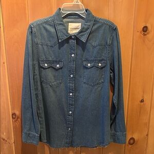 Lucky Brand Blue Denim Western Shirt